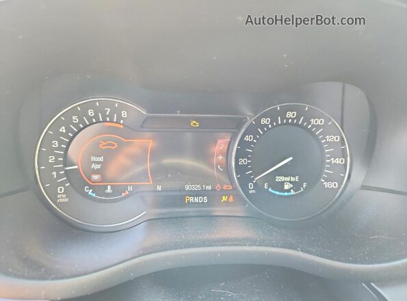 5LMCJ4D94GUJ22267 2016 LINCOLN MKC Blue Вид щитка приладів