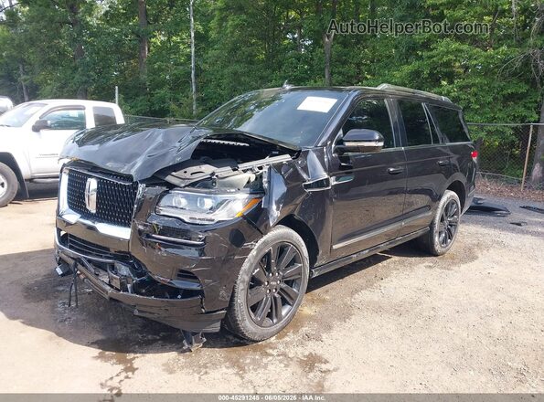 5LMJJ2LG6REL11009 2024 LINCOLN NAVIGATOR Black წინა მარცხენა ხედი სამი მეოთხედიდან