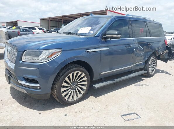 5LMJJ2LT3LEL15622 2020 LINCOLN NAVIGATOR Blue Առջևի ձախ երեք քառորդ տեսարան