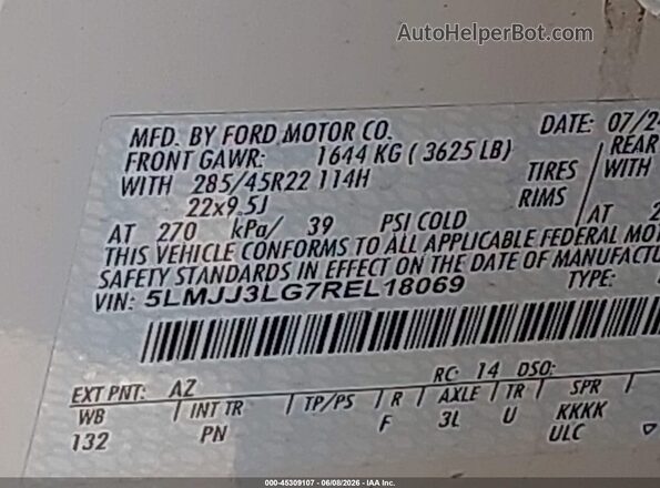 5LMJJ3LG7REL18069 2024 LINCOLN NAVIGATOR Белый Вид подкапотного пространства