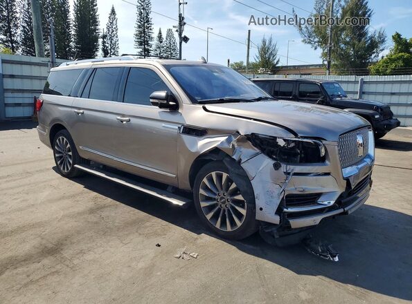 5LMJJ3LTXLEL11654 2020 LINCOLN NAVIGATOR Gold Delantero derecho