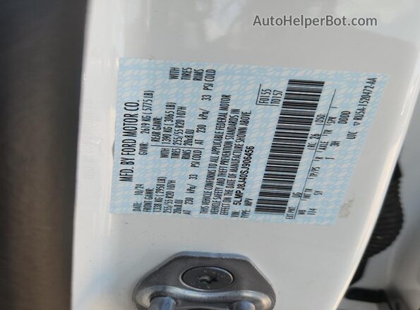 5LMPJ8J40SJ906456 2025 LINCOLN NAUTILUS White VIN կոդի պիտակի տեսք