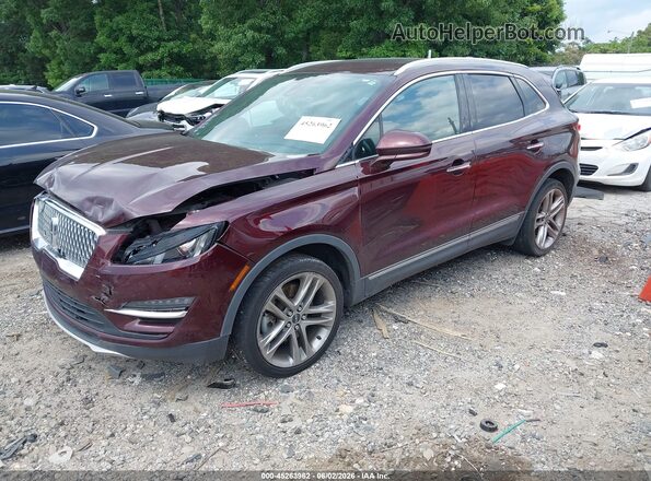5LMTJ3DH3KUL46740 2019 LINCOLN MKC Burgundy წინა მარცხენა ხედი სამი მეოთხედიდან