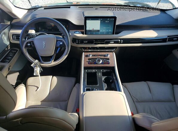 5LMYJ8XY0NNL02188 2022 LINCOLN AVIATOR White წინა პანელის ხედი
