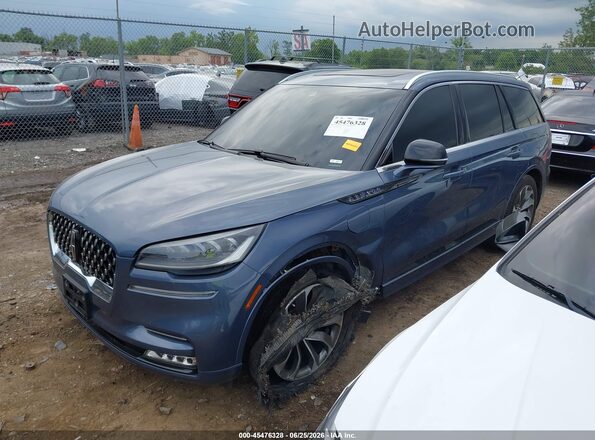 5LMYJ8XYXMNL00656 2021 LINCOLN AVIATOR Light Blue Передняя левая четверть