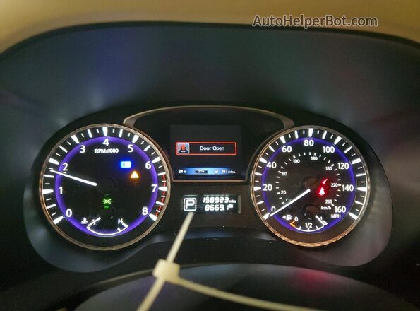 5N1AL0MM7GC519916 2016 INFINITI QX60 Blue ხელსაწყოთა პანელის ხედი