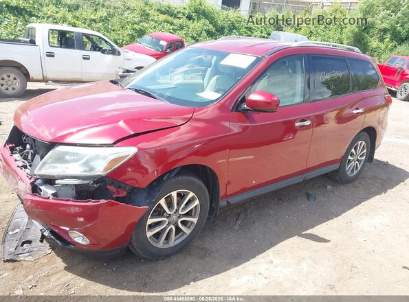 5N1AR2MM4GC670044 2016 NISSAN PATHFINDER Red წინა მარცხენა ხედი სამი მეოთხედიდან