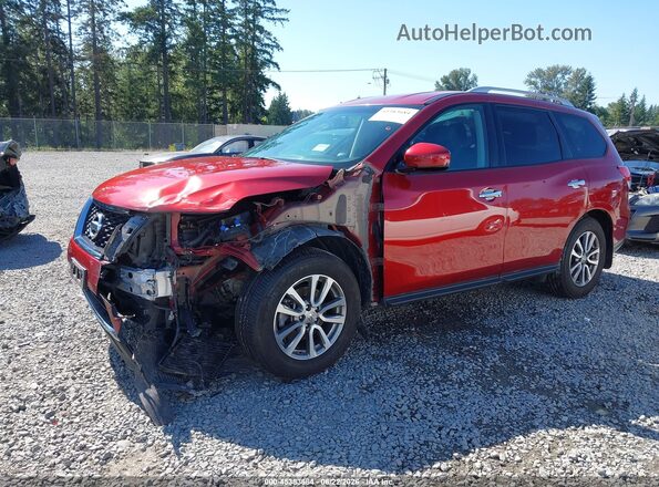 5N1AR2MM7GC600795 2016 NISSAN PATHFINDER Red Առջևի ձախ երեք քառորդ տեսարան