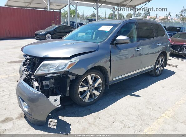 5N1AR2MN8GC643423 2016 NISSAN PATHFINDER Gray Vista tres cuartos delantera izquierda