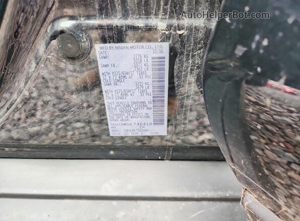 5N1AT2MM1HC746418 2017 NISSAN ROGUE Black Вид підкапотного простору