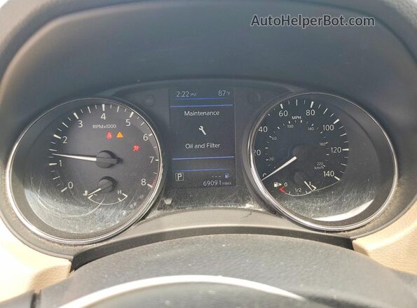5N1AT2MT0KC839039 2019 NISSAN ROGUE Blue Instrument cluster view