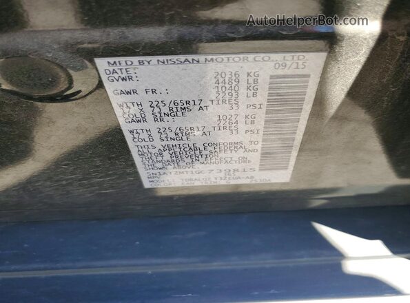5N1AT2MT1GC739815 2016 NISSAN ROGUE Зеленый 