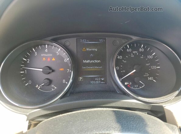 5N1AT2MT1HC839768 2017 NISSAN ROGUE Red ხელსაწყოთა პანელის ხედი