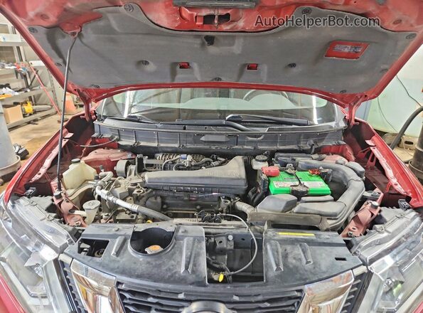 5N1AT2MT1JC736243 2018 NISSAN ROGUE Red Շարժիչի բաժամունքի տեսք