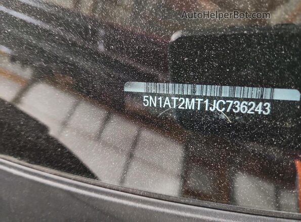 5N1AT2MT1JC736243 2018 NISSAN ROGUE Red VIN կոդի պիտակի տեսք
