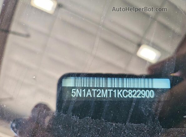 5N1AT2MT1KC822900 2019 NISSAN ROGUE Черный Вид подкапотного пространства