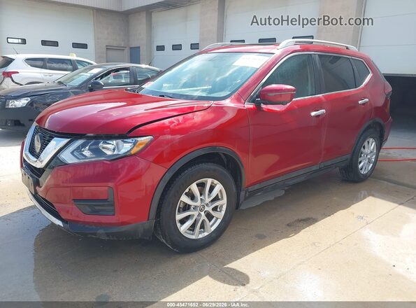 5N1AT2MT2JC769980 2018 NISSAN ROGUE Red Առջևի ձախ երեք քառորդ տեսարան
