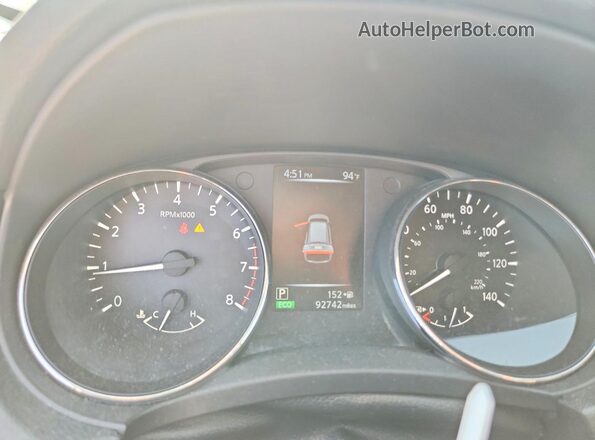 5N1AT2MT3HC802527 2017 NISSAN ROGUE White ხელსაწყოთა პანელის ხედი