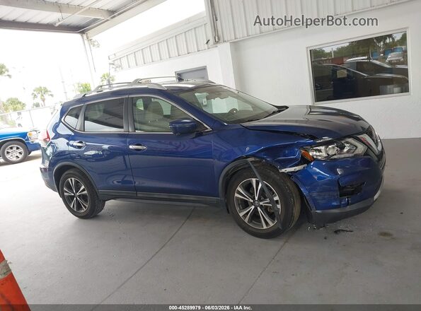 5N1AT2MT3KC843098 2019 NISSAN ROGUE Blue Вид задньої частини салону