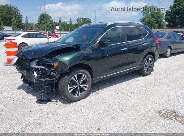 5N1AT2MT4JC702877 2018 NISSAN ROGUE Green Առջևի ձախ երեք քառորդ տեսարան