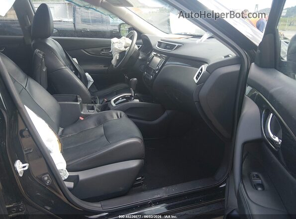 5N1AT2MT5GC763339 2016 NISSAN ROGUE Black Widok wnętrza z przodu