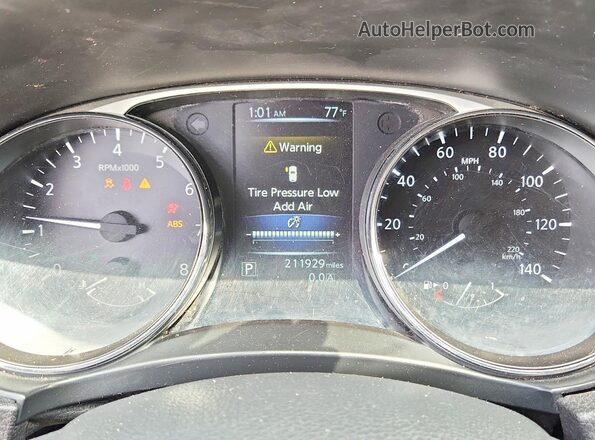 5N1AT2MT5GC797197 2016 NISSAN ROGUE Black Вид щитка приладів