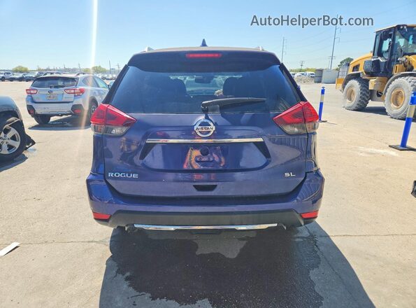 5N1AT2MT5JC740344 2018 NISSAN ROGUE Blue Rear view