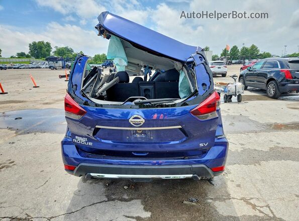 5N1AT2MT6HC895883 2017 NISSAN ROGUE Blue Rear view