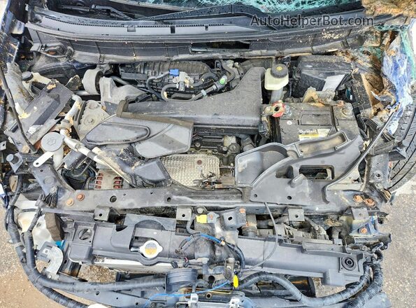 5N1AT2MT6HC895883 2017 NISSAN ROGUE Blue Engine compartment view