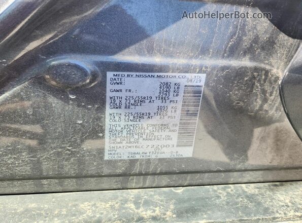 5N1AT2MT6LC722003 2020 NISSAN ROGUE Black 