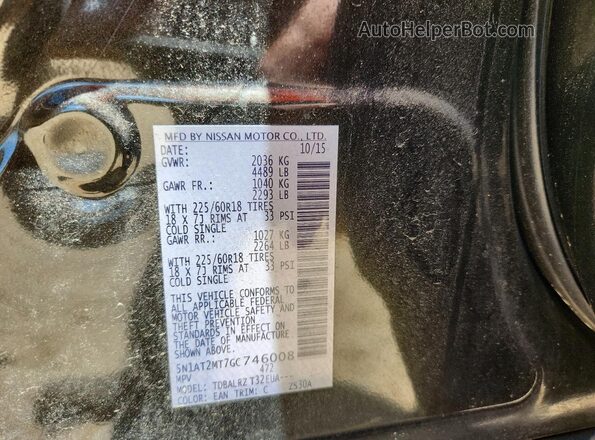 5N1AT2MT7GC746008 2016 NISSAN ROGUE Зеленый 