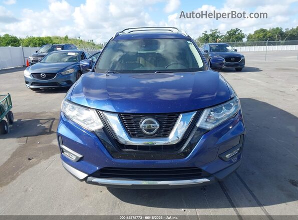 5N1AT2MT7KC815319 2019 NISSAN ROGUE Blue Instrument cluster view