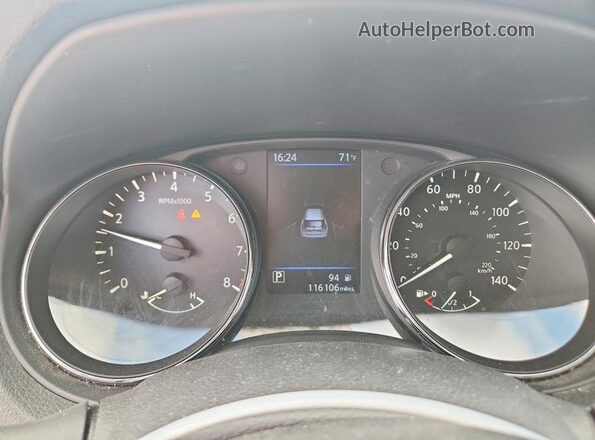 5N1AT2MT7KC841306 2019 NISSAN ROGUE Blue Instrument cluster view
