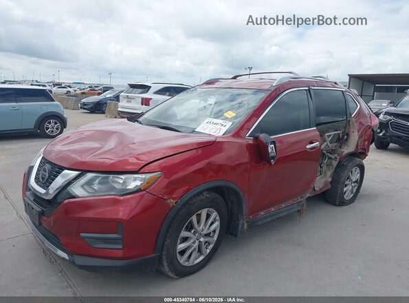5N1AT2MT8KC798689 2019 NISSAN ROGUE Burgundy Առջևի ձախ երեք քառորդ տեսարան