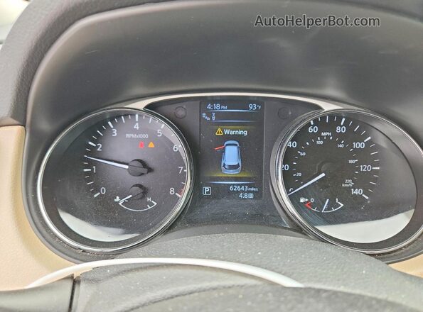 5N1AT2MT9GC866053 2016 NISSAN ROGUE Blue Սարքավորումների վահանակի տեսք