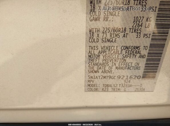 5N1AT2MT9GC921620 2016 NISSAN ROGUE Silver Շարժիչի բաժամունքի տեսք