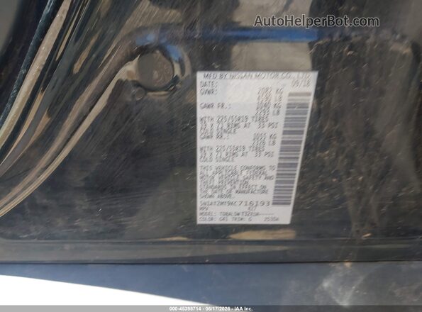 5N1AT2MT9KC716193 2019 NISSAN ROGUE Black Widok komory silnika
