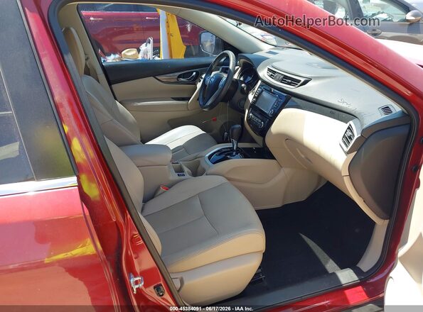 5N1AT2MTXGC848306 2016 NISSAN ROGUE Красный Вид салона спереди