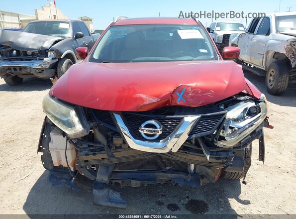 5N1AT2MTXGC848306 2016 NISSAN ROGUE Красный Вид задней части салона