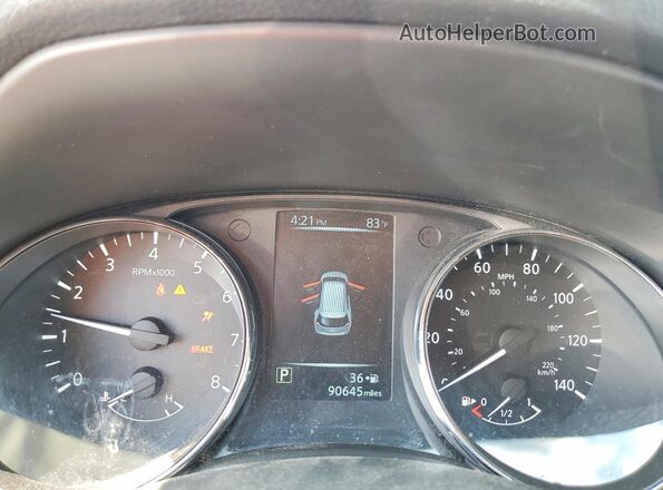 5N1AT2MTXHC779036 2017 NISSAN ROGUE Gray Widok zestawu wskaźników