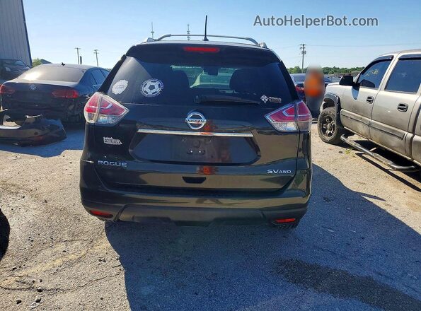 5N1AT2MV0GC756736 2016 NISSAN ROGUE Black Հետևի տեսք