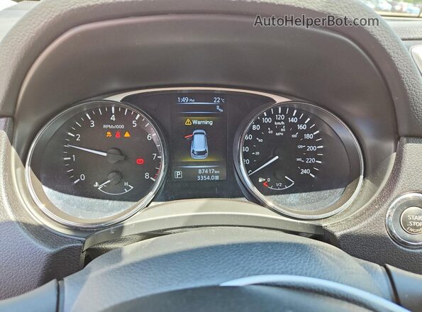 5N1AT2MV0GC802260 2016 NISSAN ROGUE White ხელსაწყოთა პანელის ხედი
