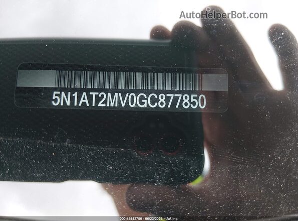 5N1AT2MV0GC877850 2016 NISSAN ROGUE Белый Вид подкапотного пространства