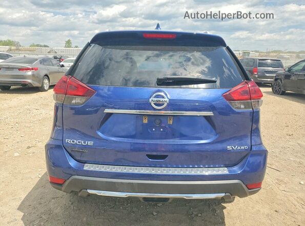 5N1AT2MV0JC845116 2018 NISSAN ROGUE Blue Вид ззаду