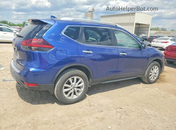 5N1AT2MV0JC845116 2018 NISSAN ROGUE Blue Задня права чверть