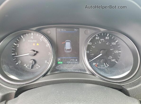 5N1AT2MV0KC745812 2019 NISSAN ROGUE White ხელსაწყოთა პანელის ხედი