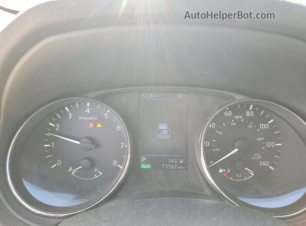 5N1AT2MV0KC764814 2019 NISSAN ROGUE Silver Instrument cluster view