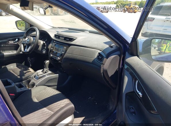 5N1AT2MV0KC838474 2019 NISSAN ROGUE Синий Вид салона спереди