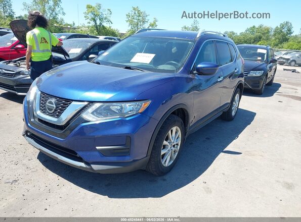 5N1AT2MV0KC838474 2019 NISSAN ROGUE Синий Передняя левая четверть