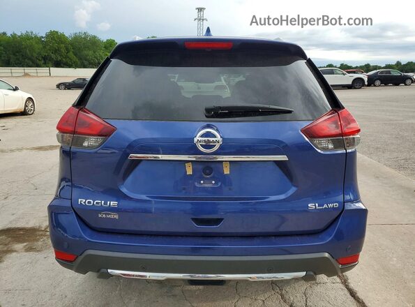 5N1AT2MV0LC708633 2020 NISSAN ROGUE Blue Вид ззаду
